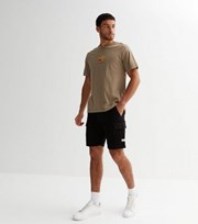 New Look Black Slim Fit Cargo Shorts